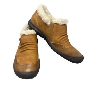 JBU Jambu Faux Fur Lined Slip On Winter Clogs 9M Brown
